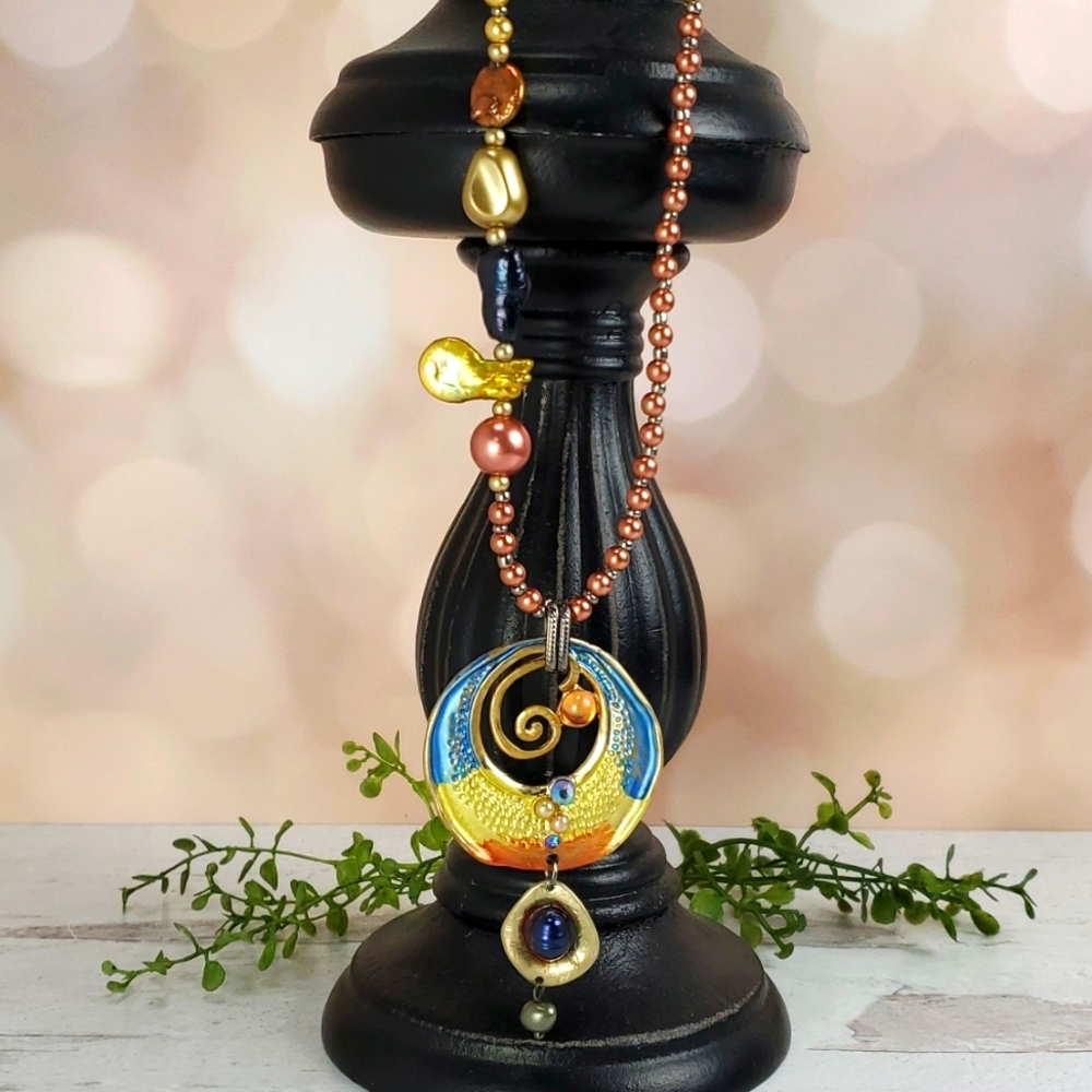 Treska Collections | Venus Collection Colorful Mixed-Media Necklace